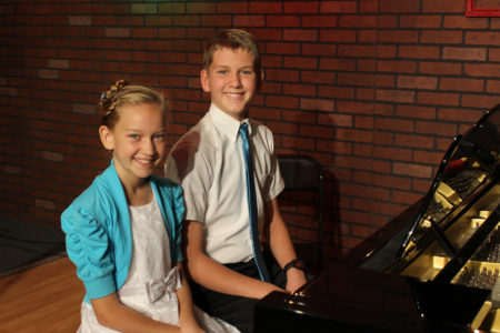 Kids at Piano recital