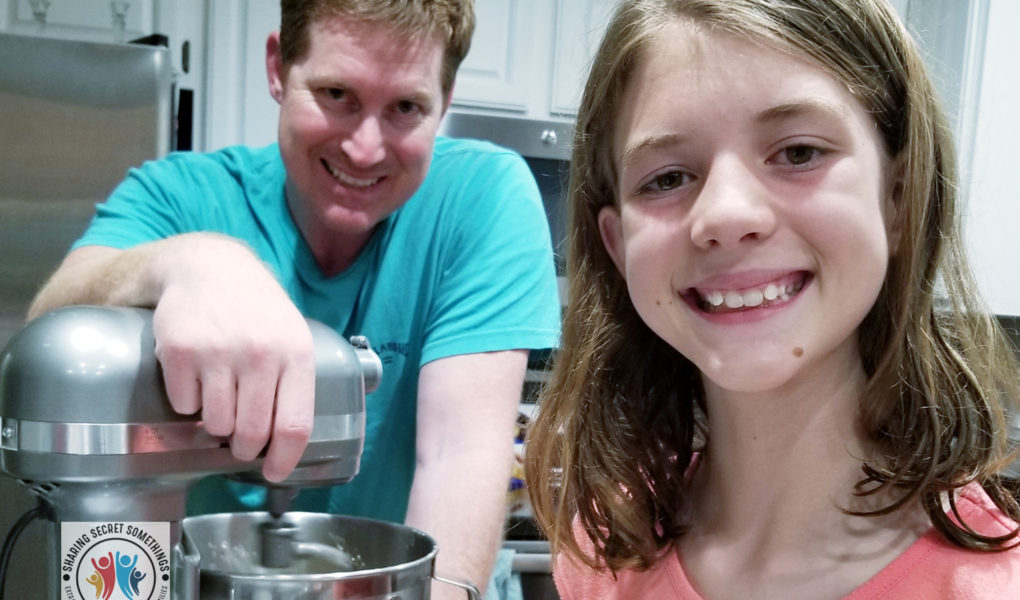 Dad and Daughter learning to bake