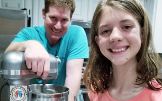 Dad and Daughter learning to bake