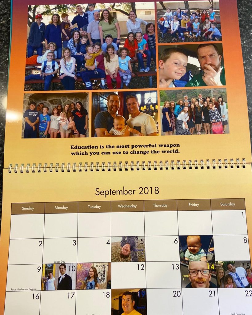 Family Calendar A Great Gift