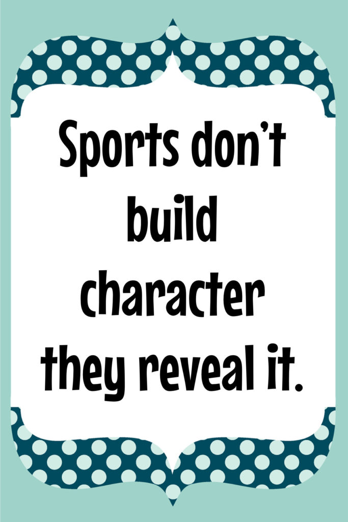 Sports Reveal Character